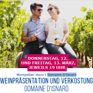 WEINPRÄSENTATION UND VERKOSTUNG DOMAINE D‘ISNARD
